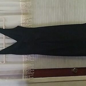 connected apparel women dress sleeveless Vneck polyester front knot sz 10p